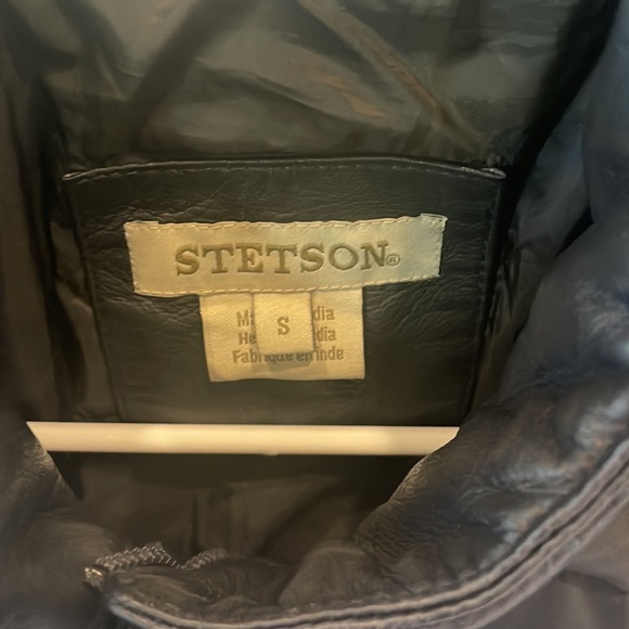 Stetsons Leather Down Jacket - Picture 3 of 6